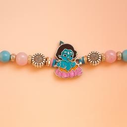 Kids 925 Pure Silver Krishna Rakhi thumbnail 1