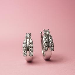 ✨ Shining Hoop Earrings – Elegant Sparkle In Every Curve thumbnail 2