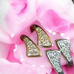 Adjustable Toe Rings In Silver & Rose Gold (1 Set) thumbnail 1