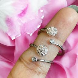 Adjustable Toe Rings In Silver & Rose Gold (1 Set) thumbnail 1