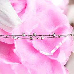 925 Sterling Silver Barrel Charm Chain Bracelet thumbnail 2