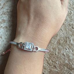 925 Sterling Silver Square-cut Statement Bracelet thumbnail 3