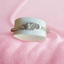 925 Sterling Silver Square-cut Statement Bracelet thumbnail 4