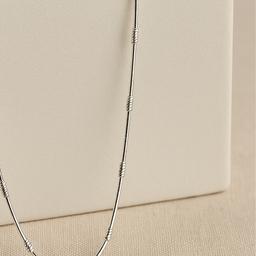925 Sterling Silver Sleek Beaded Chain – Minimal & Elegant thumbnail 2