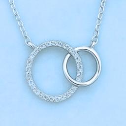 925 Sterling Silver Interlocking Circle Pendant – Symbol Of Connection thumbnail 2