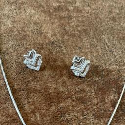 925 Silver Chevron Heart Pendant Set (without Chain) thumbnail 4
