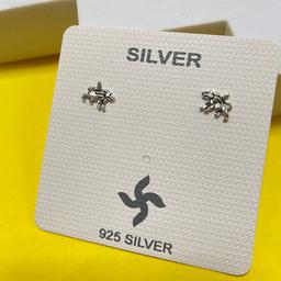 925 Pure Silver Oxidised Unisex Lion Earrings thumbnail 2
