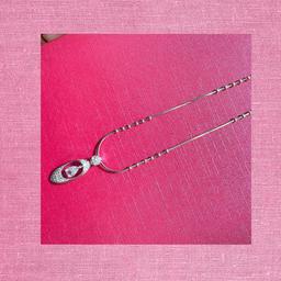 Elegant 925 Silver Chain With Dazzling Teardrop Pendant thumbnail 2