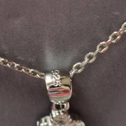 Dainty Silver Bow Circle Necklace And Earring Set thumbnail 5