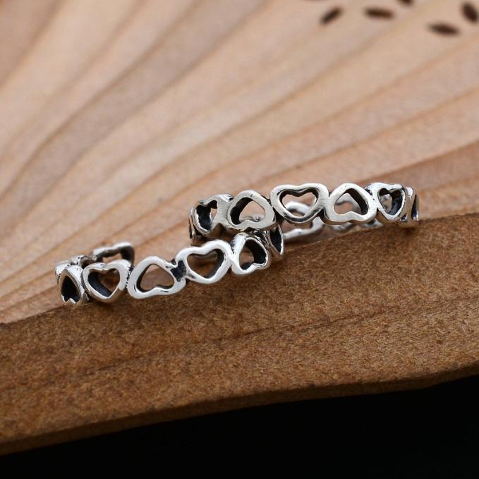 Eternal Heart Silver Toe Ring — 925 silver, image 1
