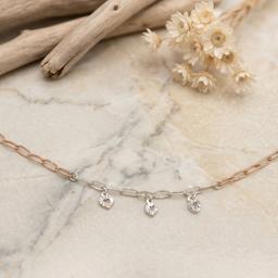 Dual-tone 92.5 Silver Chain Bracelet With Italian Lock thumbnail 2