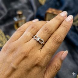 Elegant Infinity Knot 925 Silver Ring Size (11) thumbnail 2
