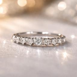 Celestial Sparkle Silver Ring Size :13 thumbnail 1