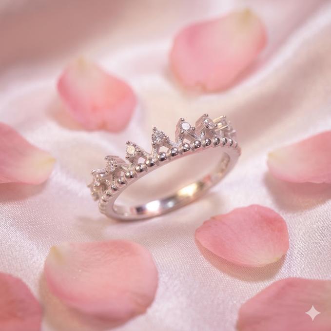 Elegant Princess Style Band Size 11 — 925 silver, image 1