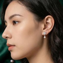 Stellar Bloom Silver Pearl Drops thumbnail 1
