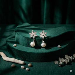 Stellar Bloom Silver Pearl Drops thumbnail 3