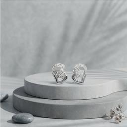 Starlight Heart Silver Studs  thumbnail 3