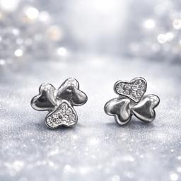 Dual Finish Clover Stud Earrings ✨ thumbnail 1