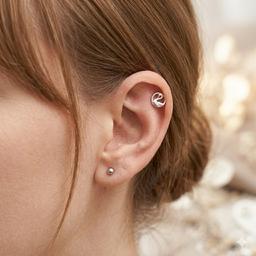 Elegant Silver Swan Minimalist Stud Earrings thumbnail 2