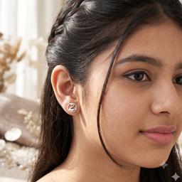 Elegant Silver Swan Minimalist Stud Earrings thumbnail 3