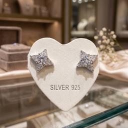 925 Silver Star Stud Earrings For Women | Tiny Sparkling Earrings thumbnail 3
