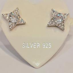 925 Silver Star Stud Earrings For Women | Tiny Sparkling Earrings thumbnail 4