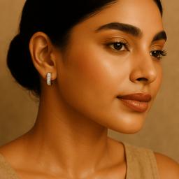✨ Elegant Sparkle Huggie Earrings – 925 Sterling Silver thumbnail 3