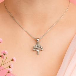 Elegant 925 Silver Tree Of Life Pendant With Chain thumbnail 2
