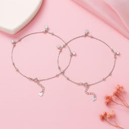 ✨ Bold Silver Anklet With Adjustable Chain | Nayani Dixit’s Favorite Pick thumbnail 1