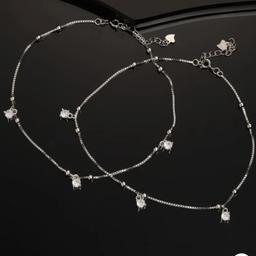 ✨ Bold Silver Anklet With Adjustable Chain | Nayani Dixit’s Favorite Pick thumbnail 3