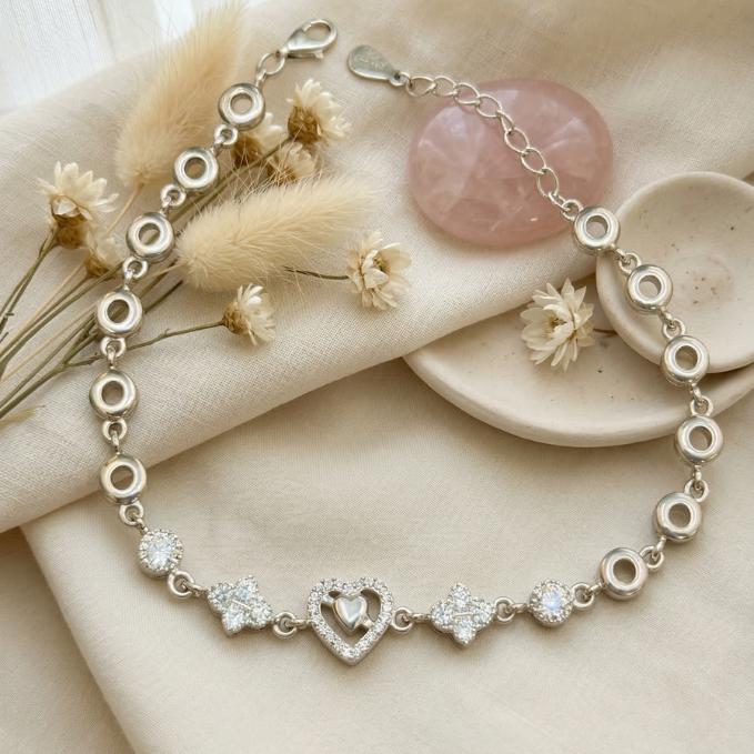 Snow Heart 925 Silver Charm Bracelet ❄️🤍 — 925 silver, image 1