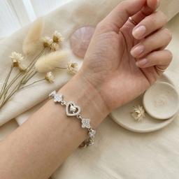 Snow Heart 925 Silver Charm Bracelet ❄️🤍 thumbnail 2