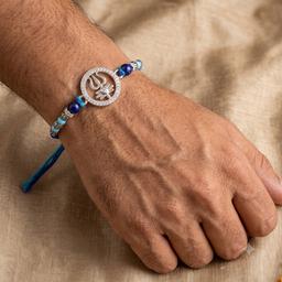 Divine Trishul 925 Pure Silver Rakhi – Lord Shiva’s Blessing thumbnail 1
