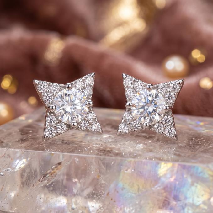 925 Silver Star Stud Earrings For Women | Tiny Sparkling Earrings — 925 silver, image 1
